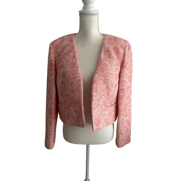 J CREW Pink Wool Blend Mario Bellucci Blazer Jacket Size 14 - Picture 4 of 11